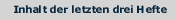 Inhaltsverzeichnis der letzten 3 Hefte